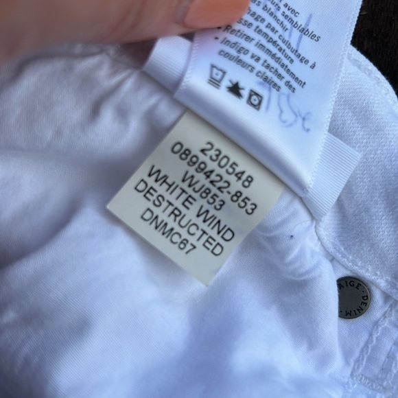 Paige white distressed "Skyline Ankle peg" jeans Size 29 - Picture 5 of 8